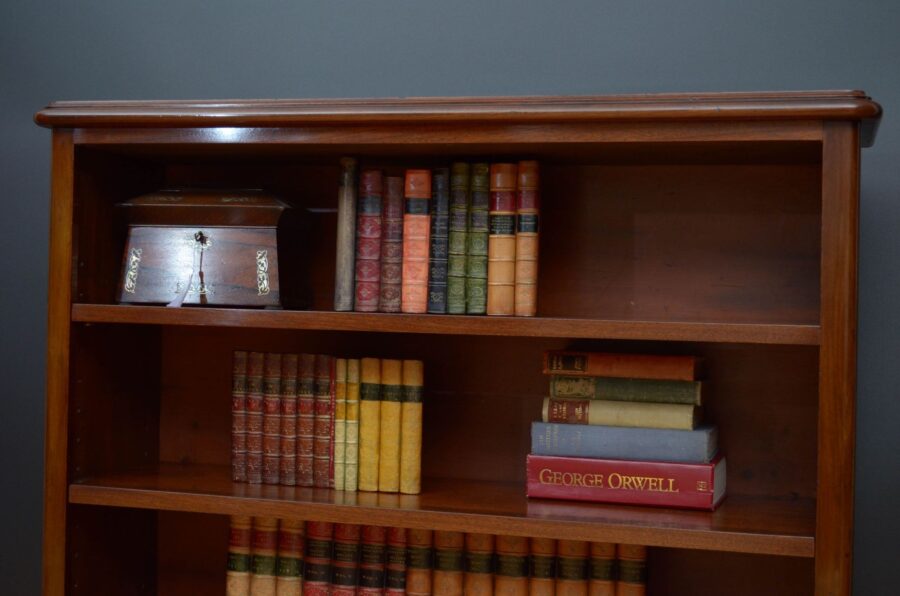 Victorian Mahogany Open Bookcase - Image 10