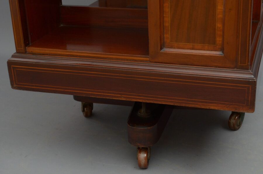 Edwardian Mahogany Revolving Bookcase - Image 10