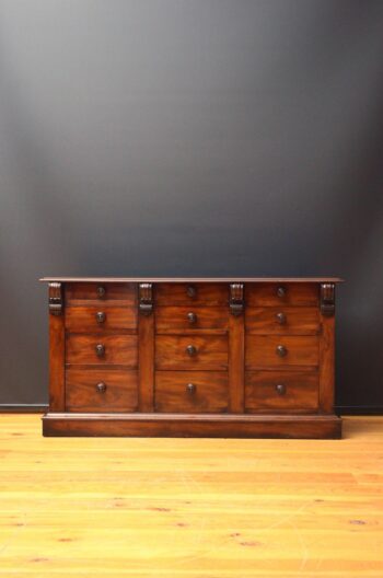 William IV Low Mahogany Chest of Drawers