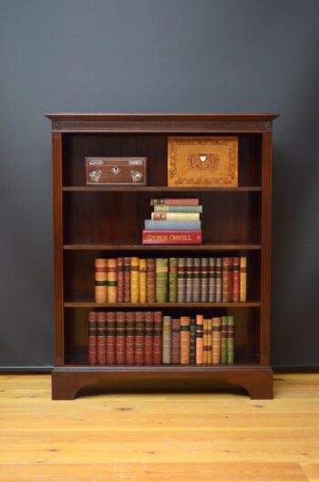 Early XXth Century Solid Mahogany Open Bookcase