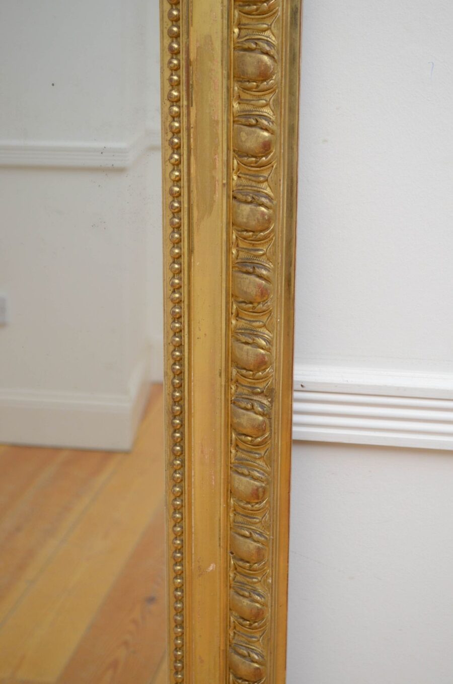 XIXth Century Giltwood Leaner Mirror Wall Mirror H196cm - Image 13