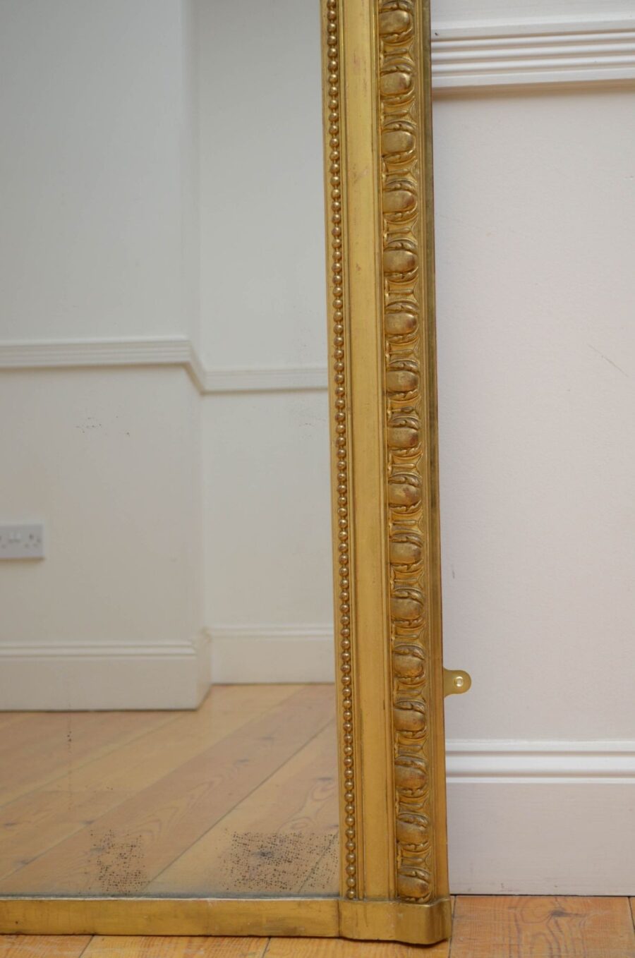 XIXth Century Giltwood Leaner Mirror Wall Mirror H196cm - Image 15