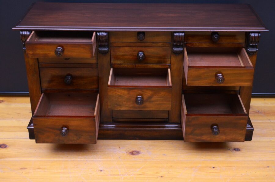 William IV Low Mahogany Chest of Drawers - Image 17