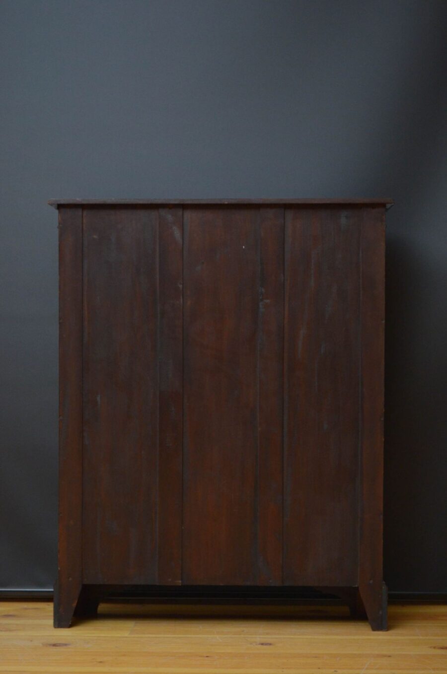 Early XXth Century Solid Mahogany Open Bookcase - Image 9
