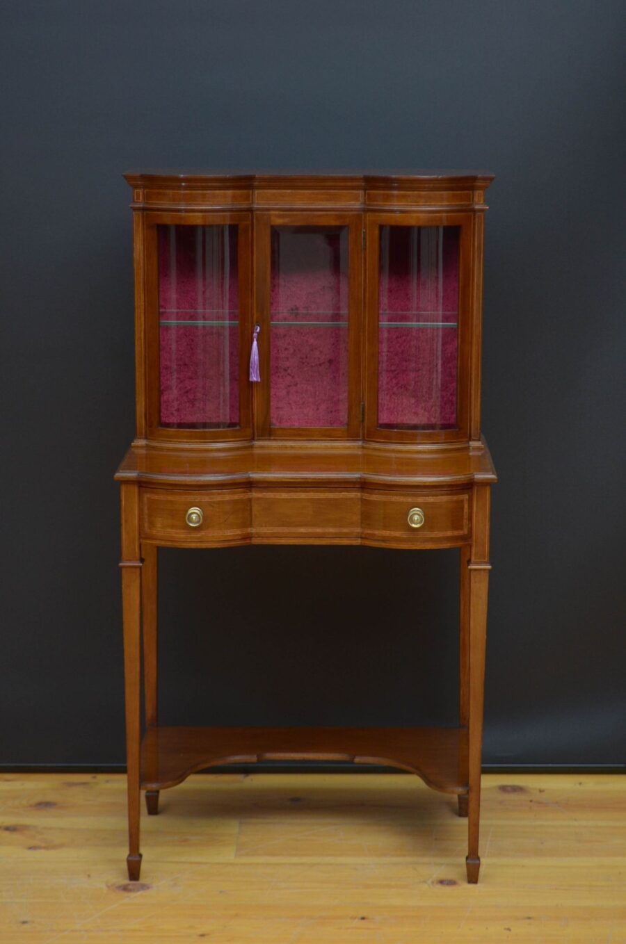 Edwardian Mahogany Display Cabinet Vitrine