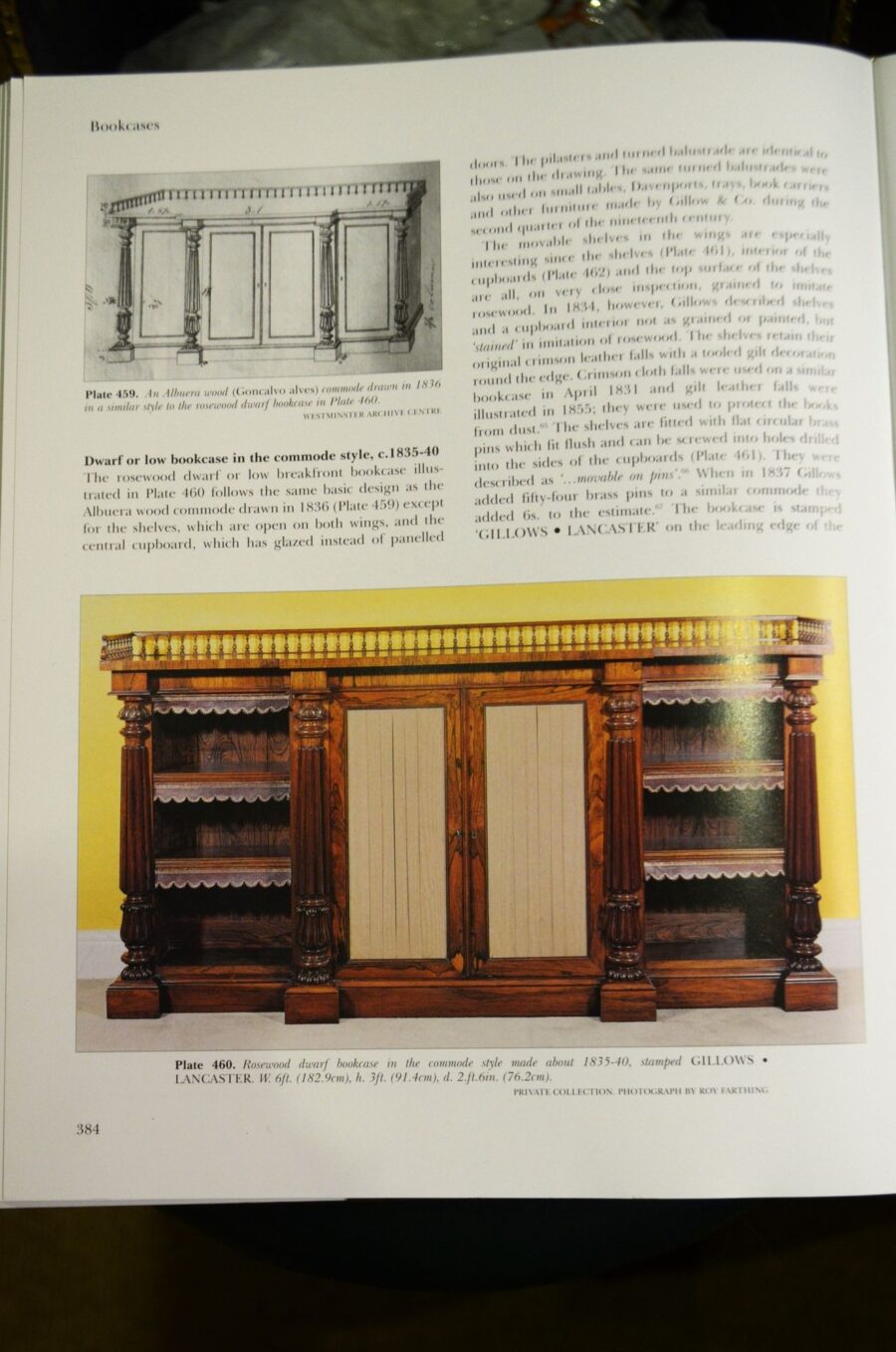 A Long English Regency Gilllows Rosewood Cabinet - Image 18