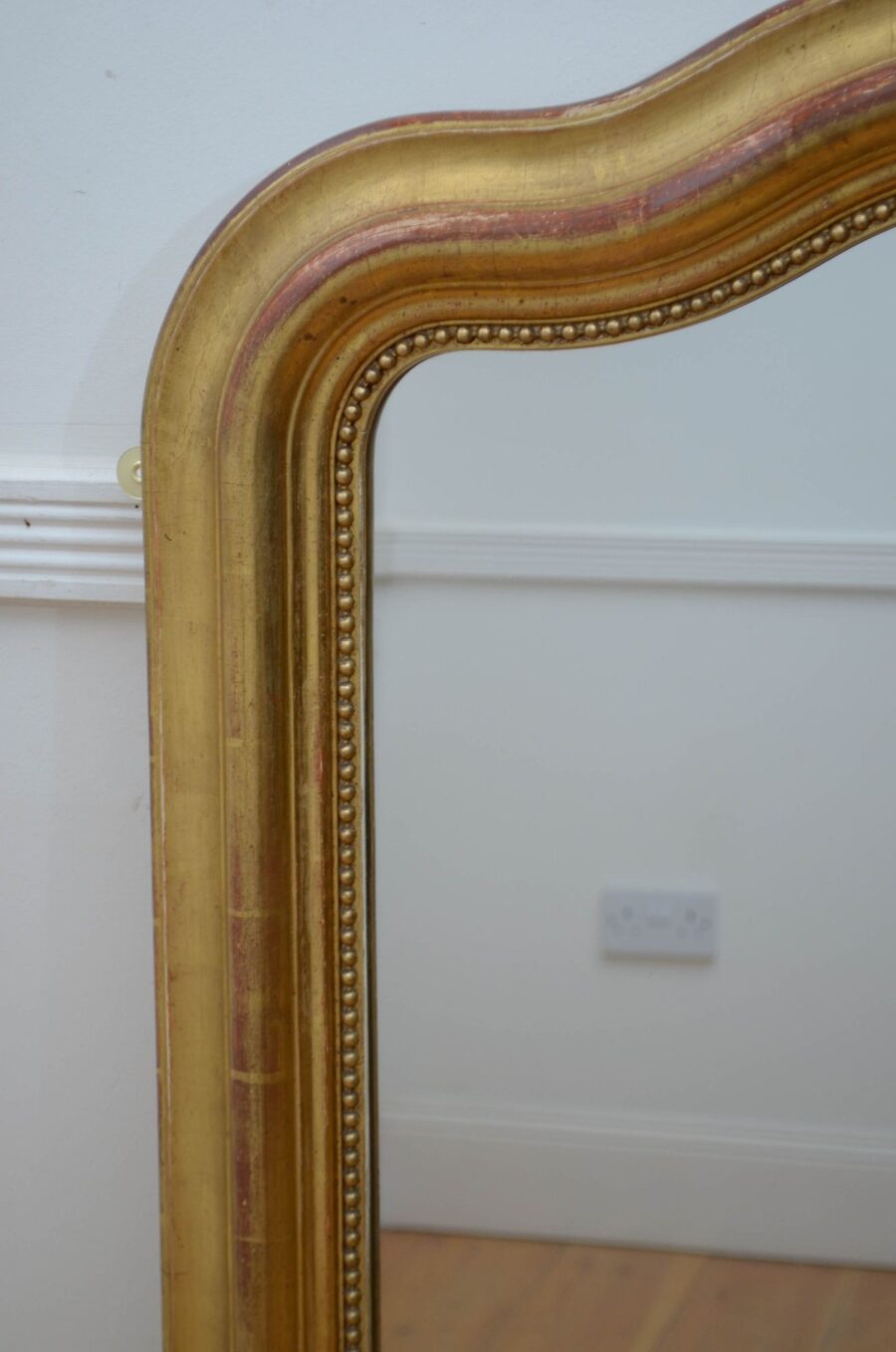 19Th Century French Giltwood Wall Mirror H119cm - Image 5