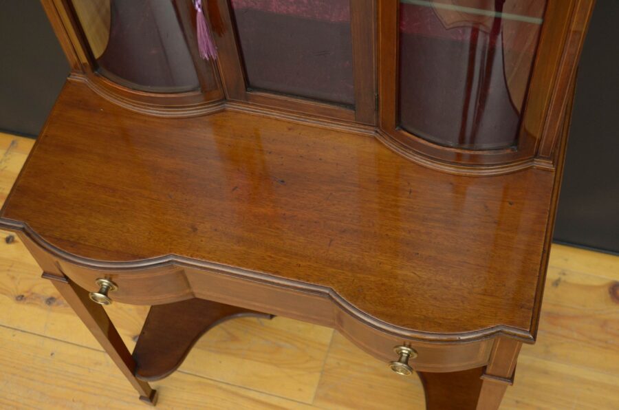 Edwardian Mahogany Display Cabinet Vitrine - Image 5