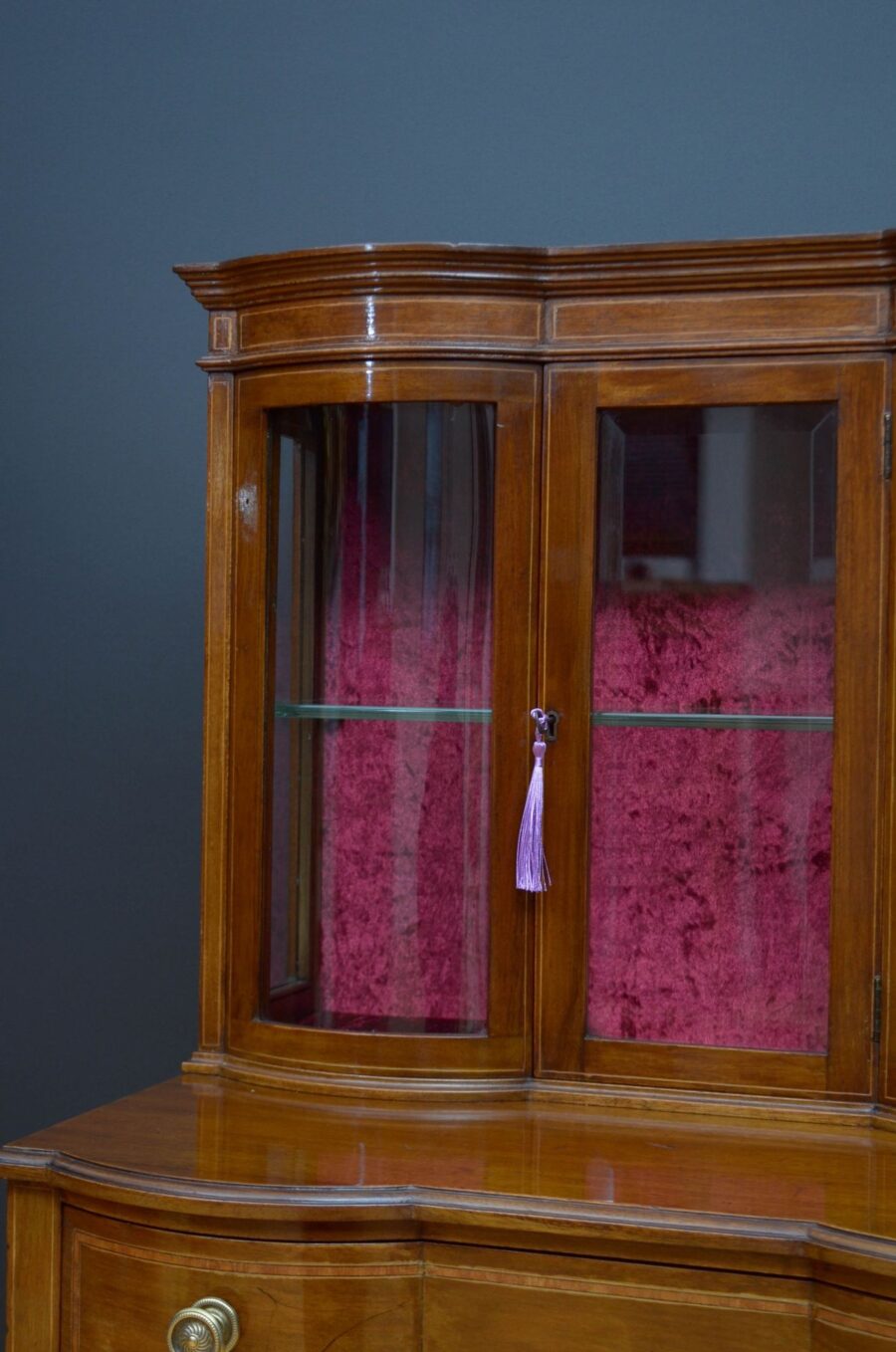 Edwardian Mahogany Display Cabinet Vitrine - Image 7