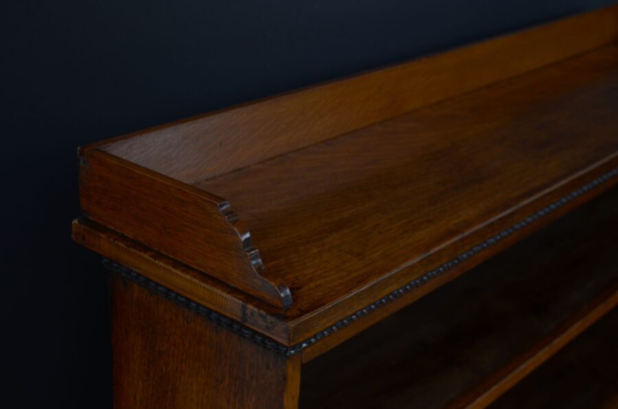 Victorian Large Solid Oak Country Open Bookcase - Image 5