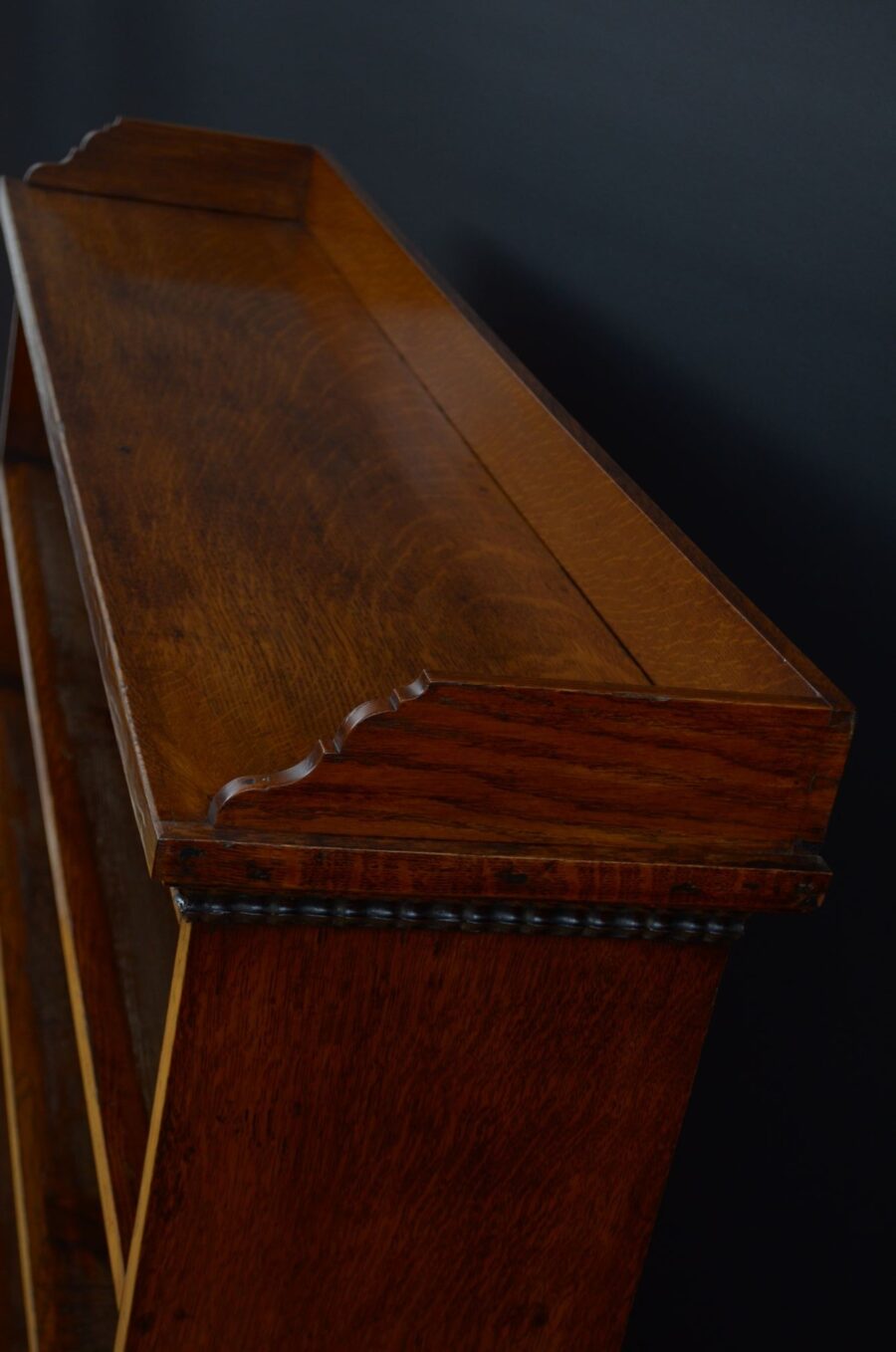 Victorian Large Solid Oak Country Open Bookcase - Image 6
