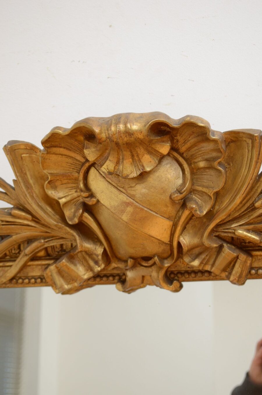 Antique Gilded Wall Mirror H148cm - Image 9