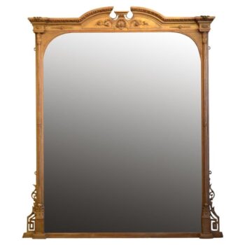Large English Overmantel Mirror H169cm