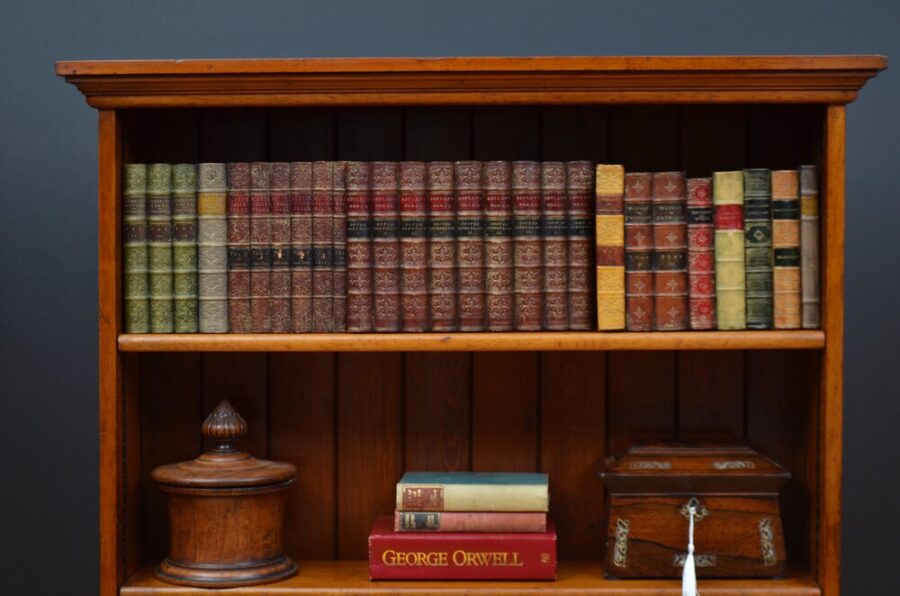 Early XXth Century Solid Mahogany Open Bookcase - Image 10
