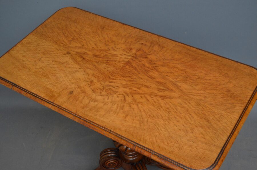Stylish Victorian Pollard Oak Side Table - Image 6