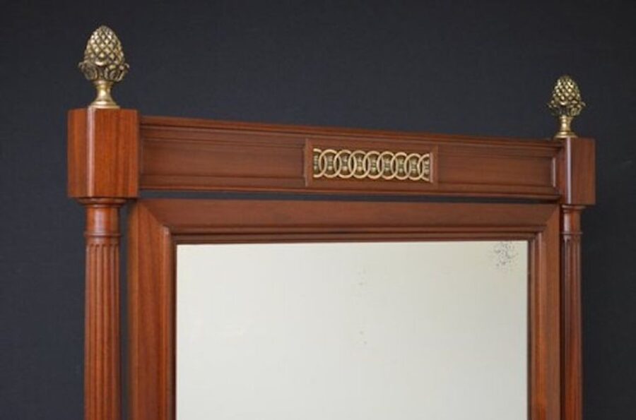 Large Mahogany Cheval Mirror - Image 3