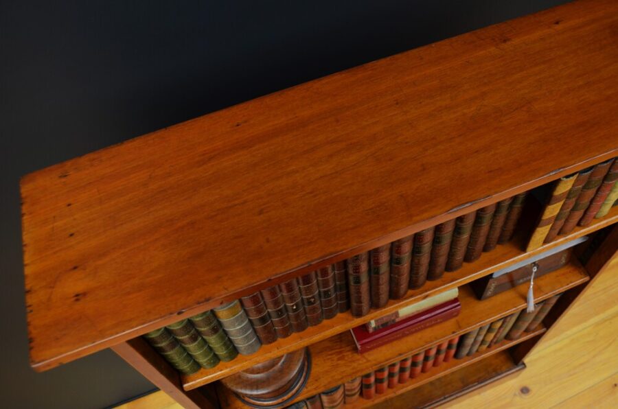 Early XXth Century Solid Mahogany Open Bookcase - Image 5