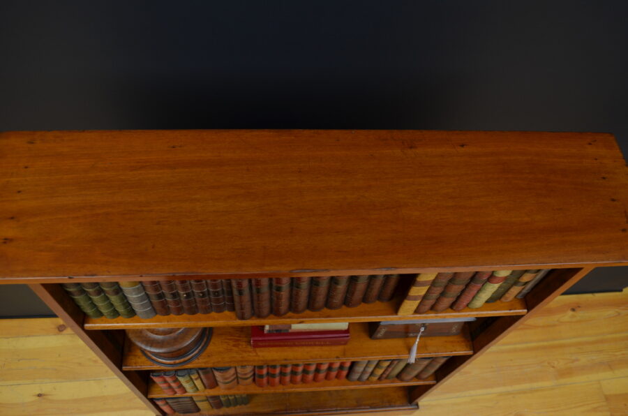 Early XXth Century Solid Mahogany Open Bookcase - Image 6