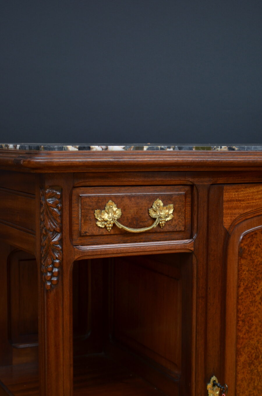 French Art Nouveau Mahogany Sideboard Buffet - Image 5