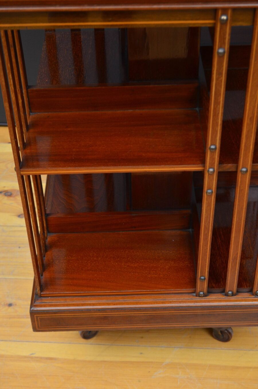 Edwardian Mahogany and Inlaid Revolving Bookcase - Image 13
