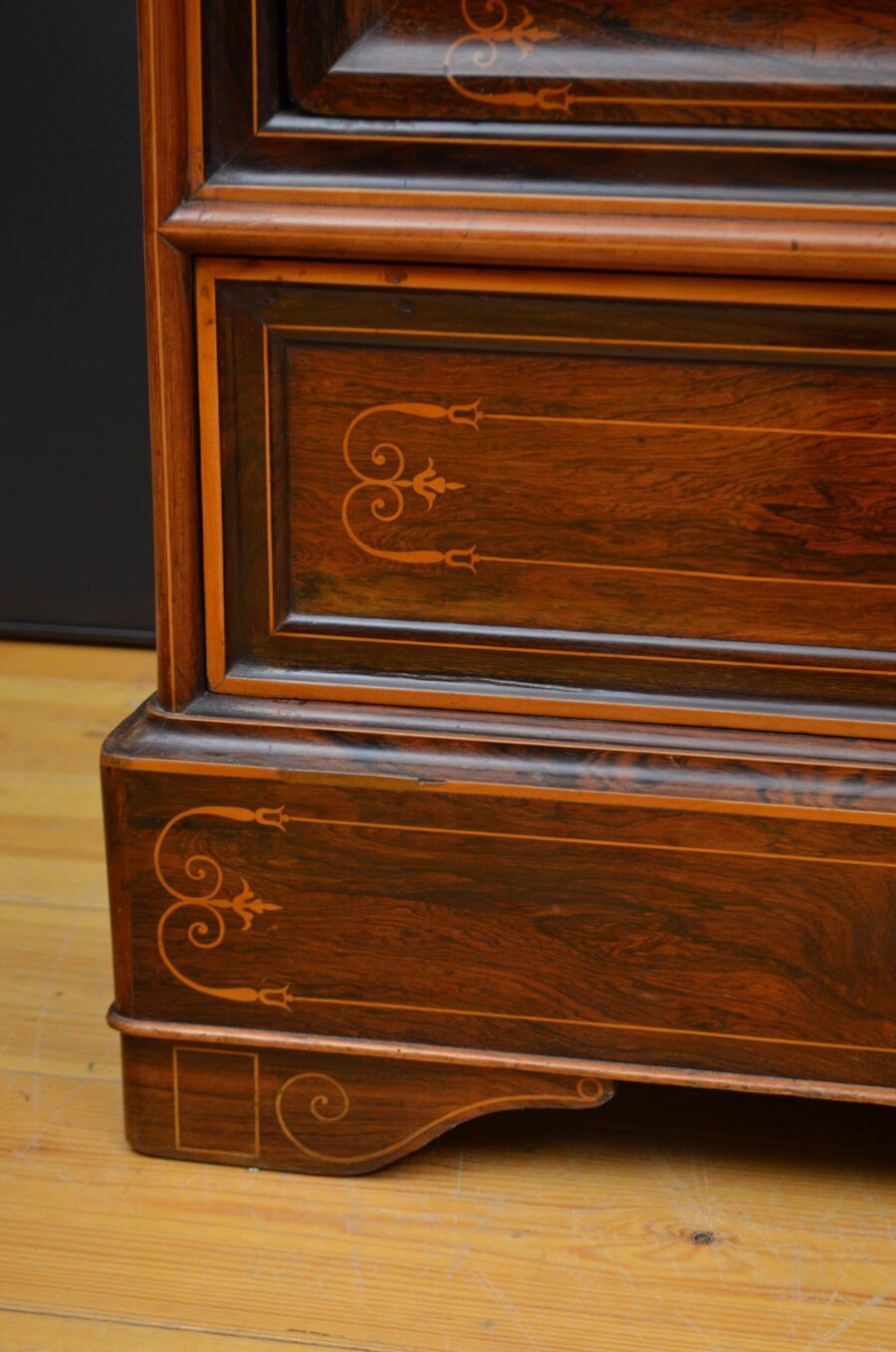 Antique French Rosewood Wardrobe or Bookcase - Image 14