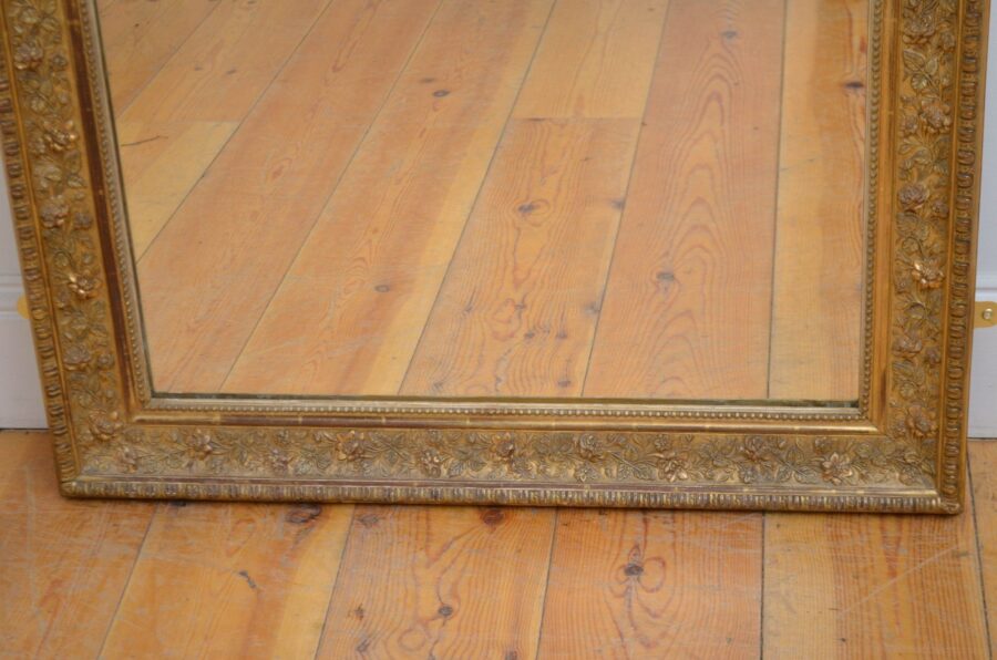 French 19th Century Gilded Pier Mirror H161cm - Image 3
