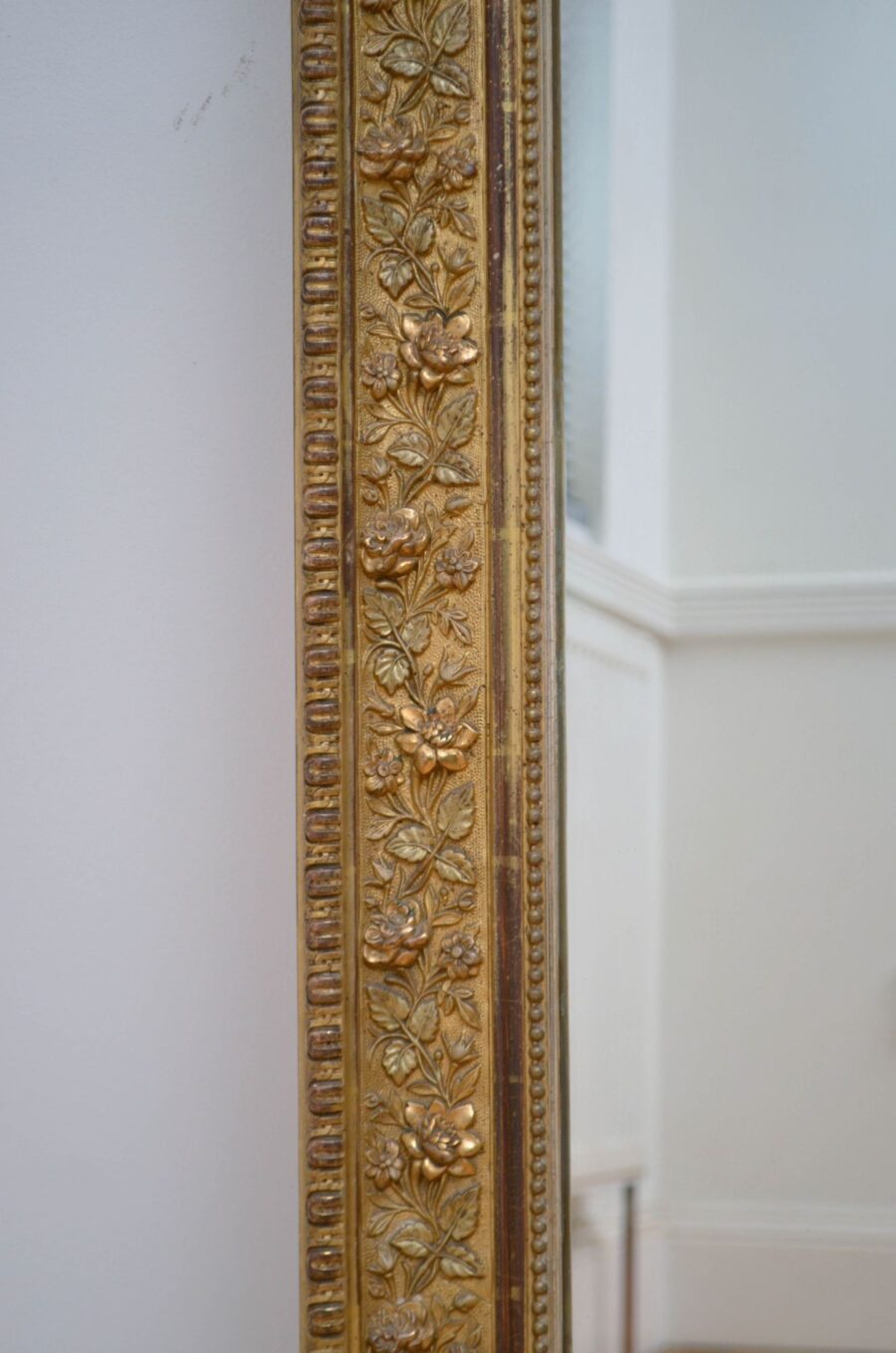 French 19th Century Gilded Pier Mirror H161cm - Image 5