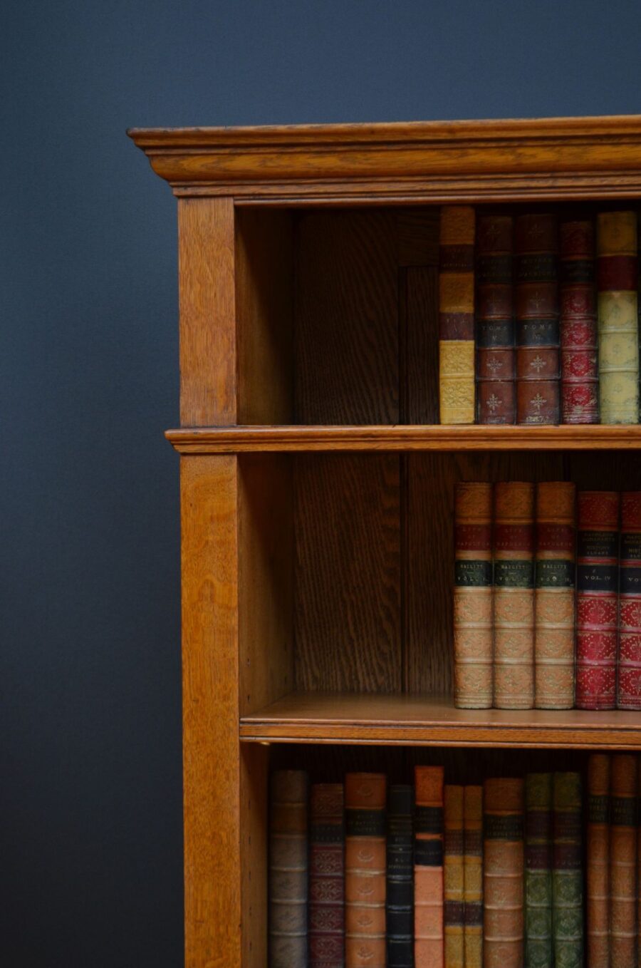 Victorian Solid Oak Open Bookcase - Image 8