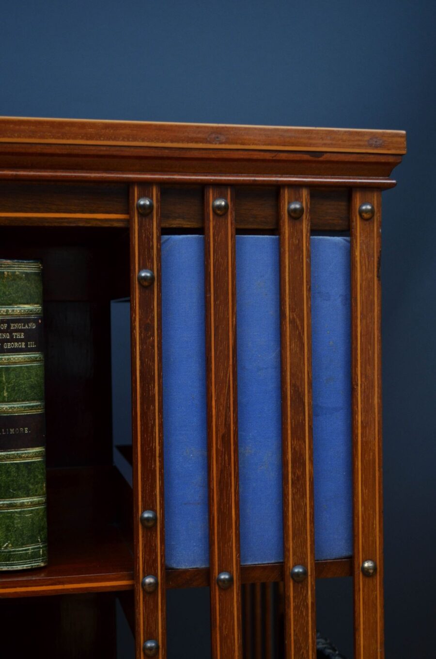 Edwardian Mahogany and Inlaid Revolving Bookcase - Image 9