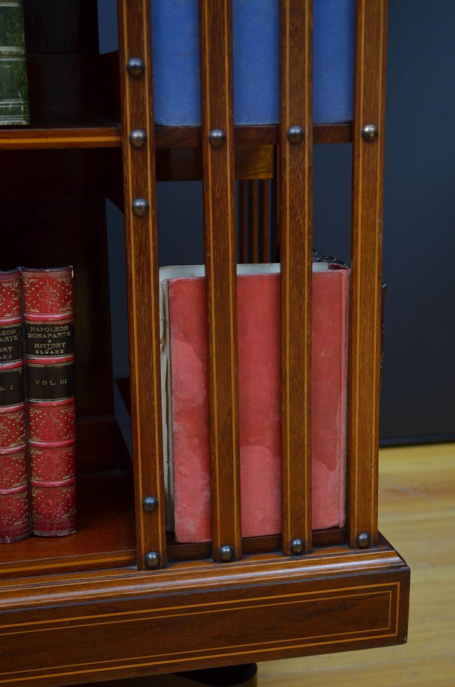 Edwardian Mahogany and Inlaid Revolving Bookcase - Image 10
