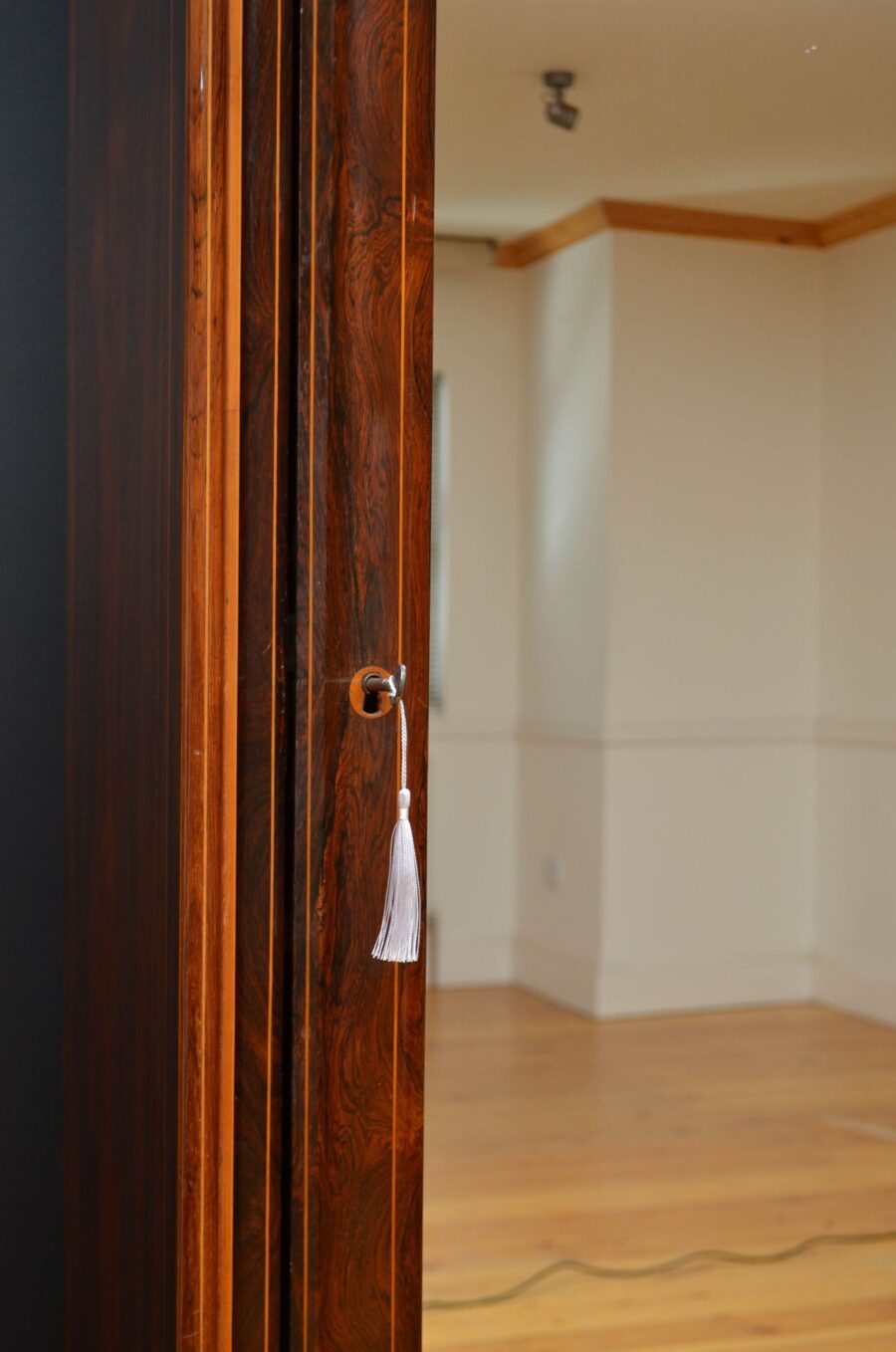 Antique French Rosewood Wardrobe or Bookcase - Image 10
