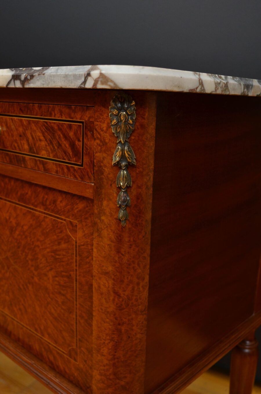 Pair of Antique French bedside cabinets c1900 - Image 10