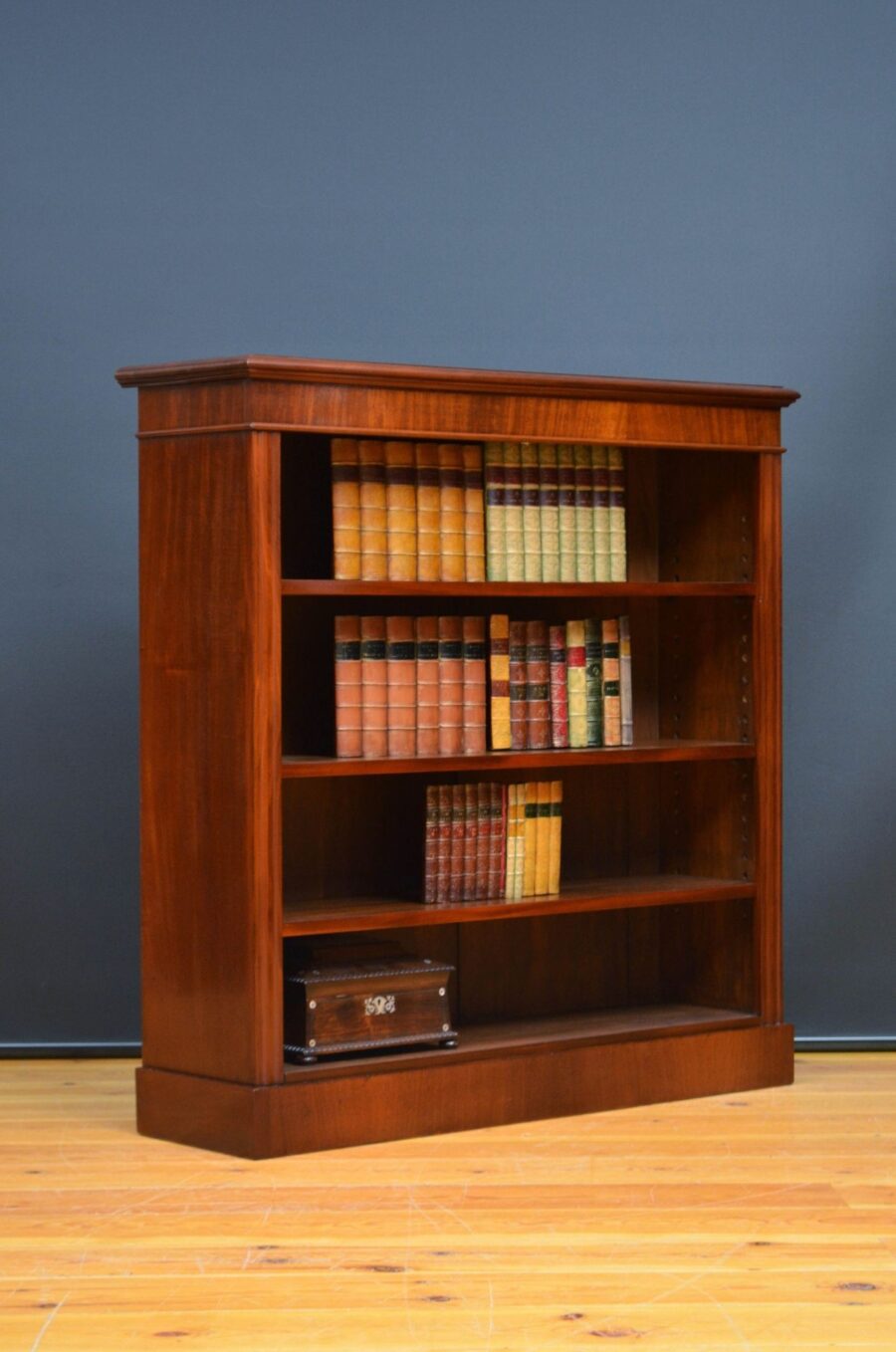 Late Victorian Walnut Open Bookcase
