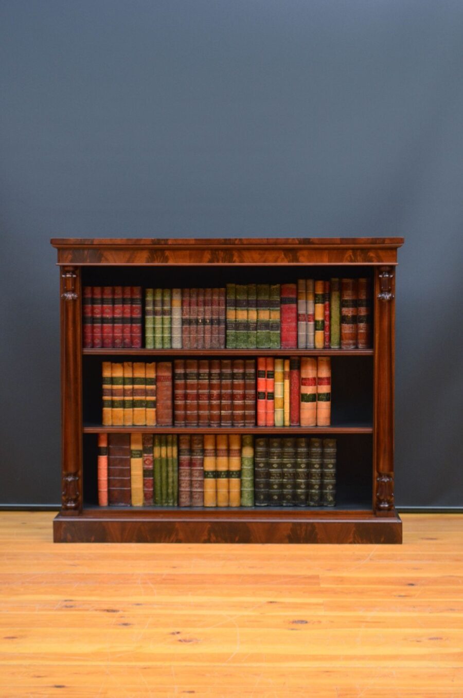 Fine William IV Mahogany Open Bookcase