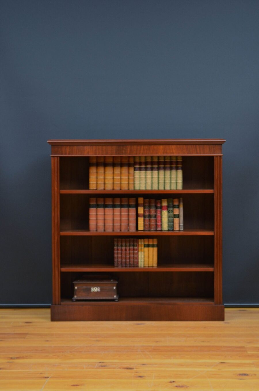 Late Victorian Walnut Open Bookcase - Image 2