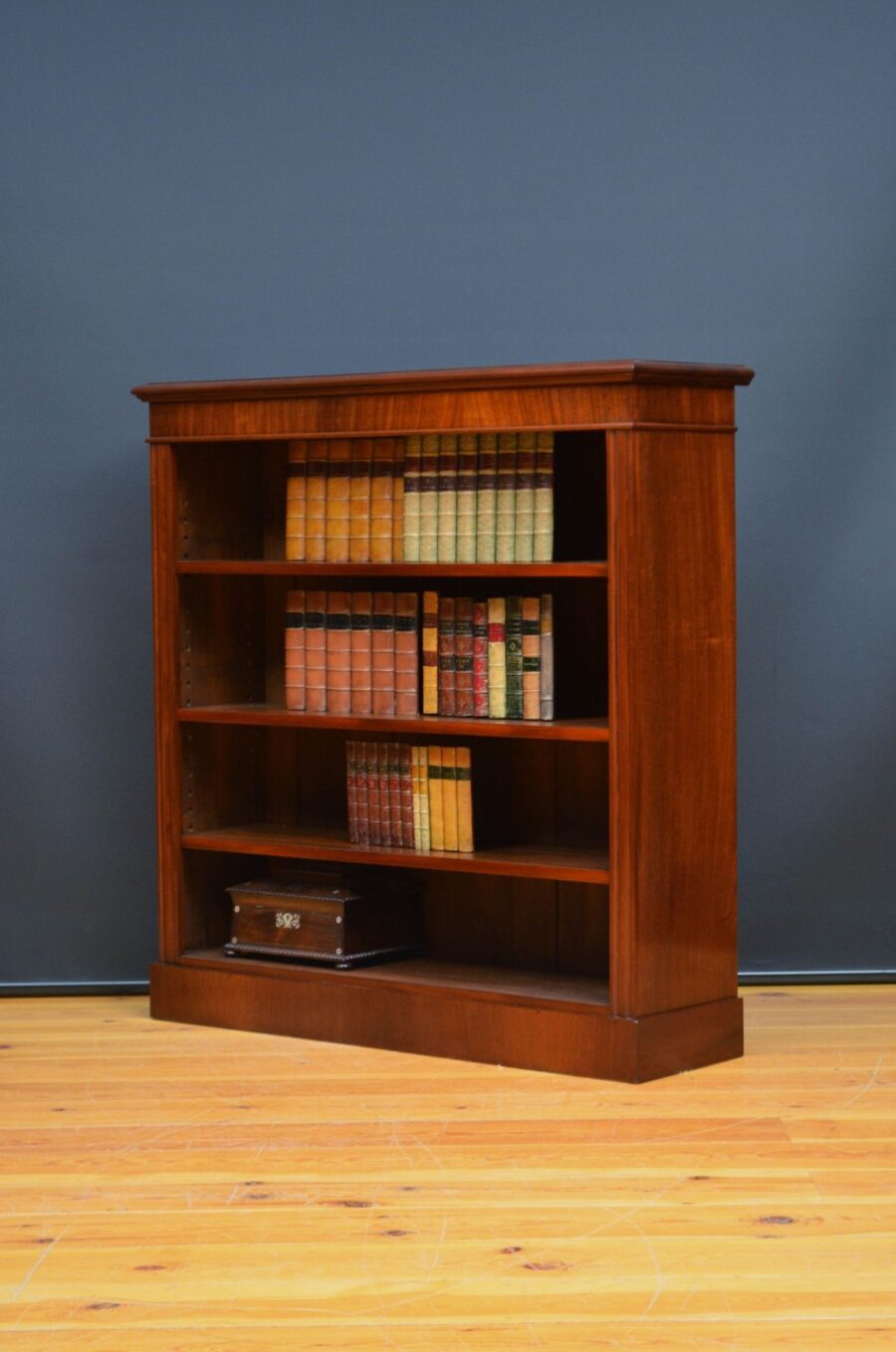 Late Victorian Walnut Open Bookcase - Image 3