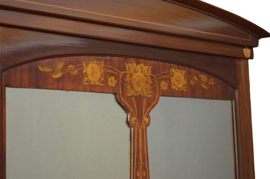 Art Nouveau Cabinet Stand with Mirror - Image 4