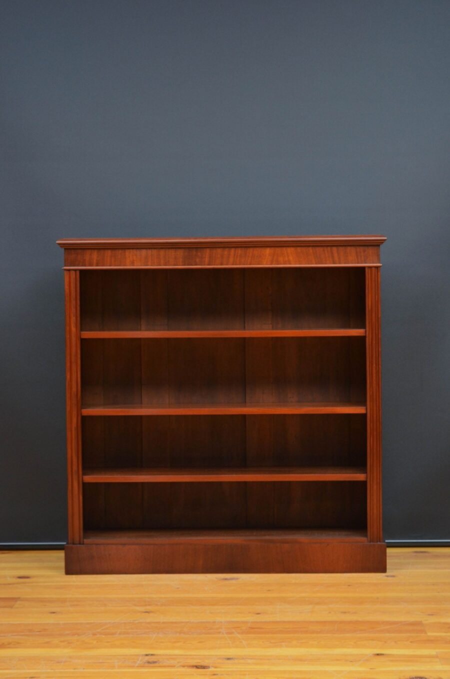 Late Victorian Walnut Open Bookcase - Image 4