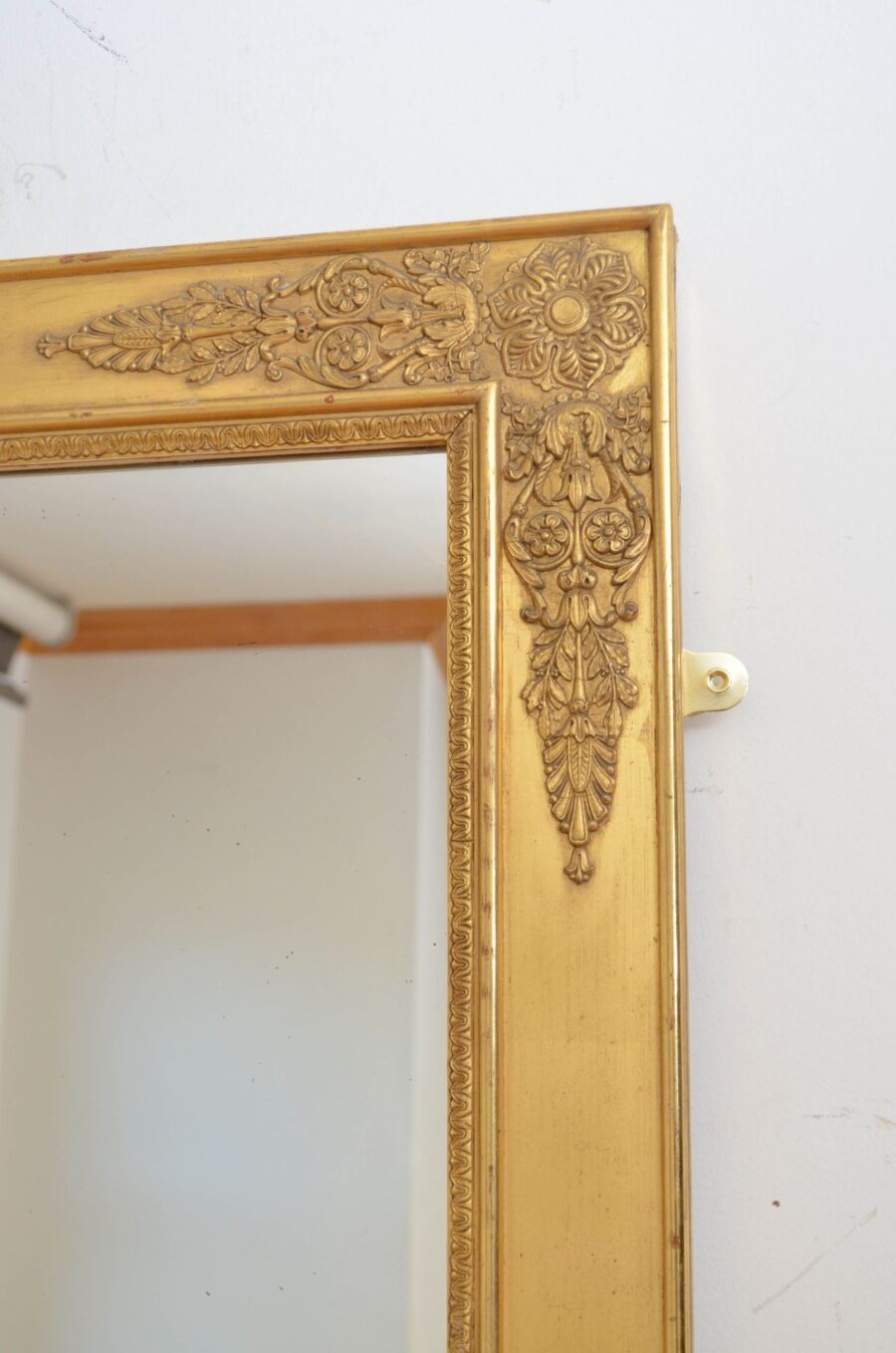 Early 19th Century Gilded Leaner Mirror H201cm - Image 8