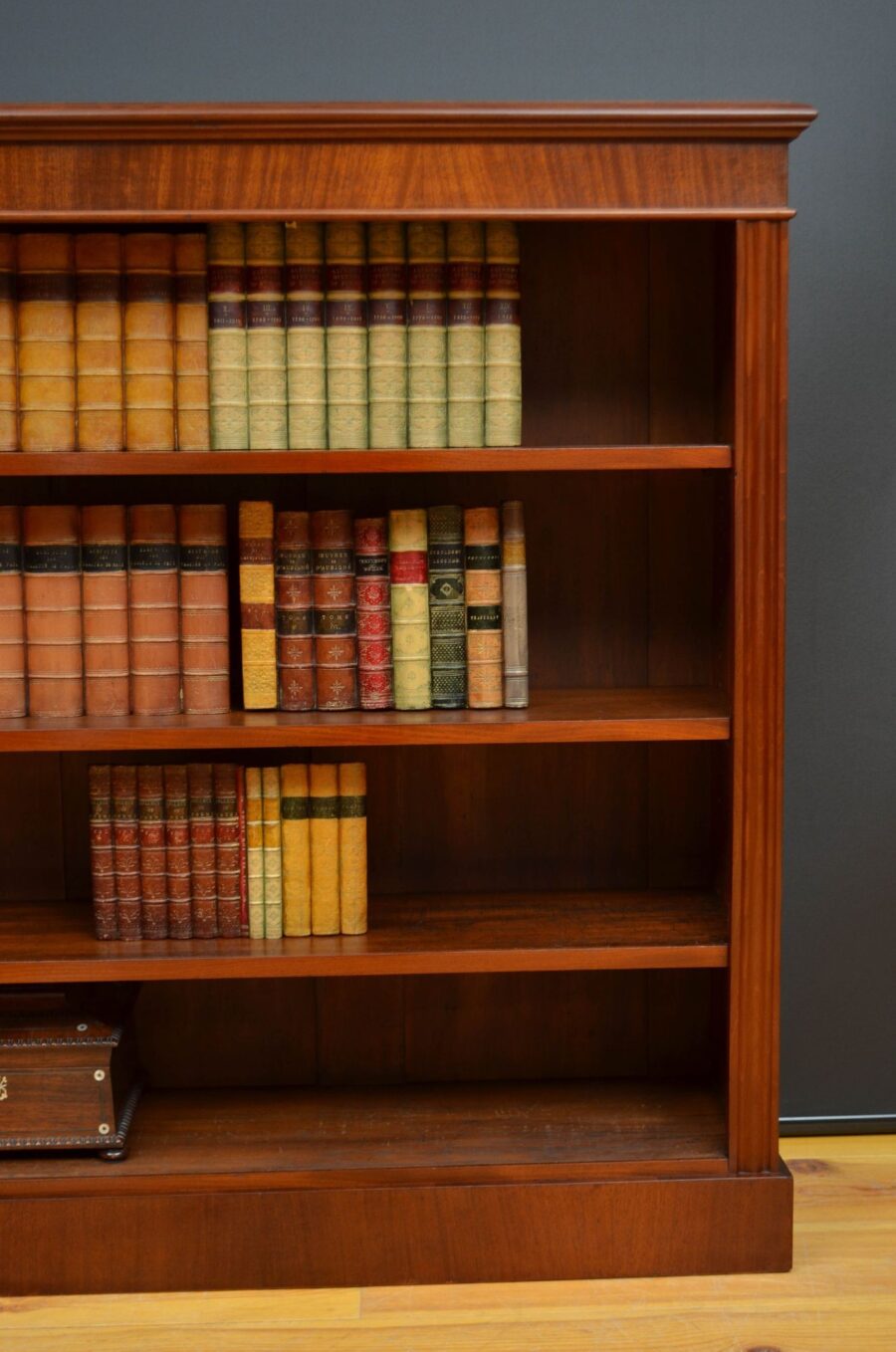 Late Victorian Walnut Open Bookcase - Image 10