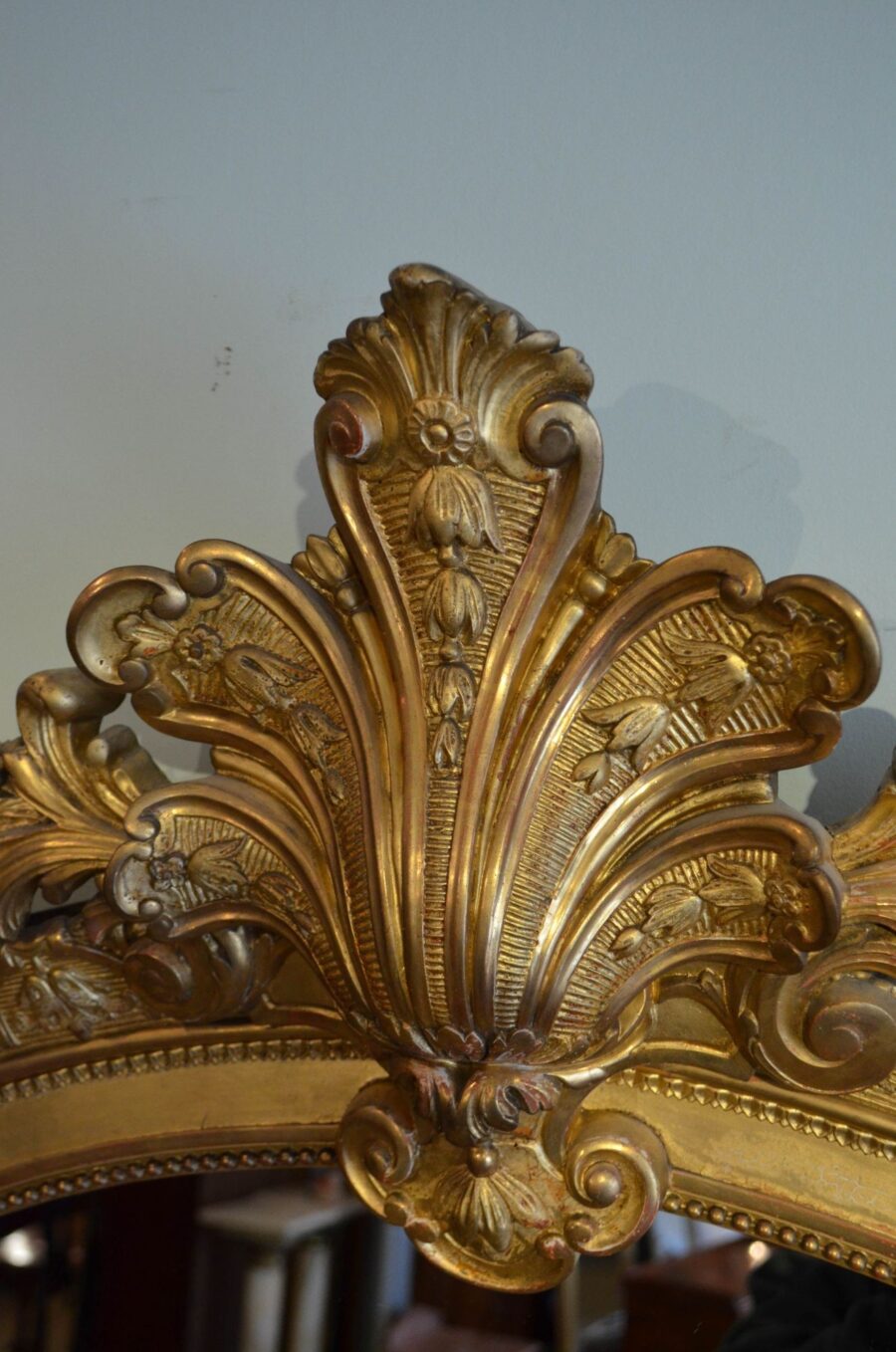 Large and Elaborate Antique French Leaner Mirror H225cm - Image 11
