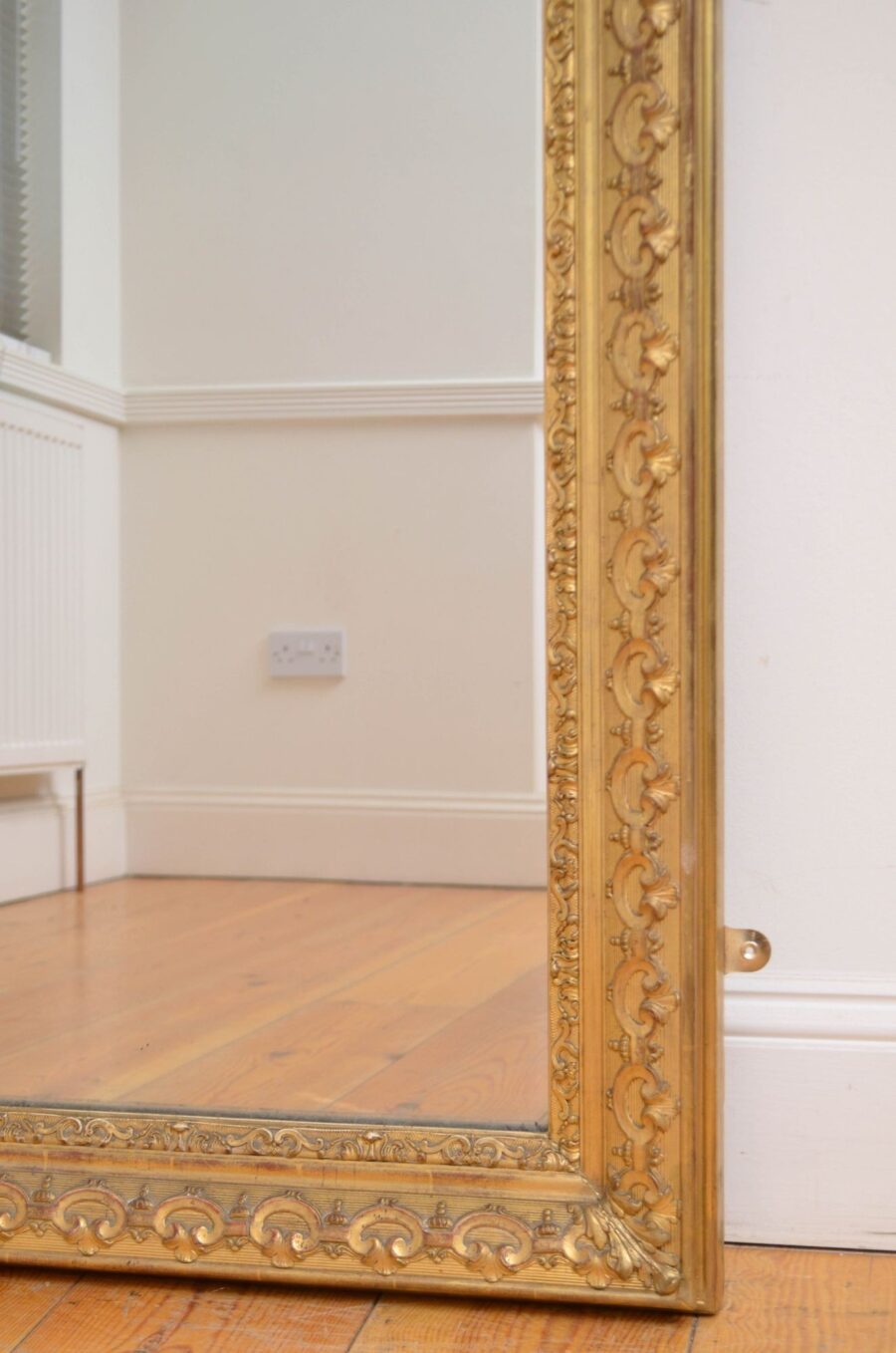 Antique French Giltwood Wall Mirror 169cm - Image 11