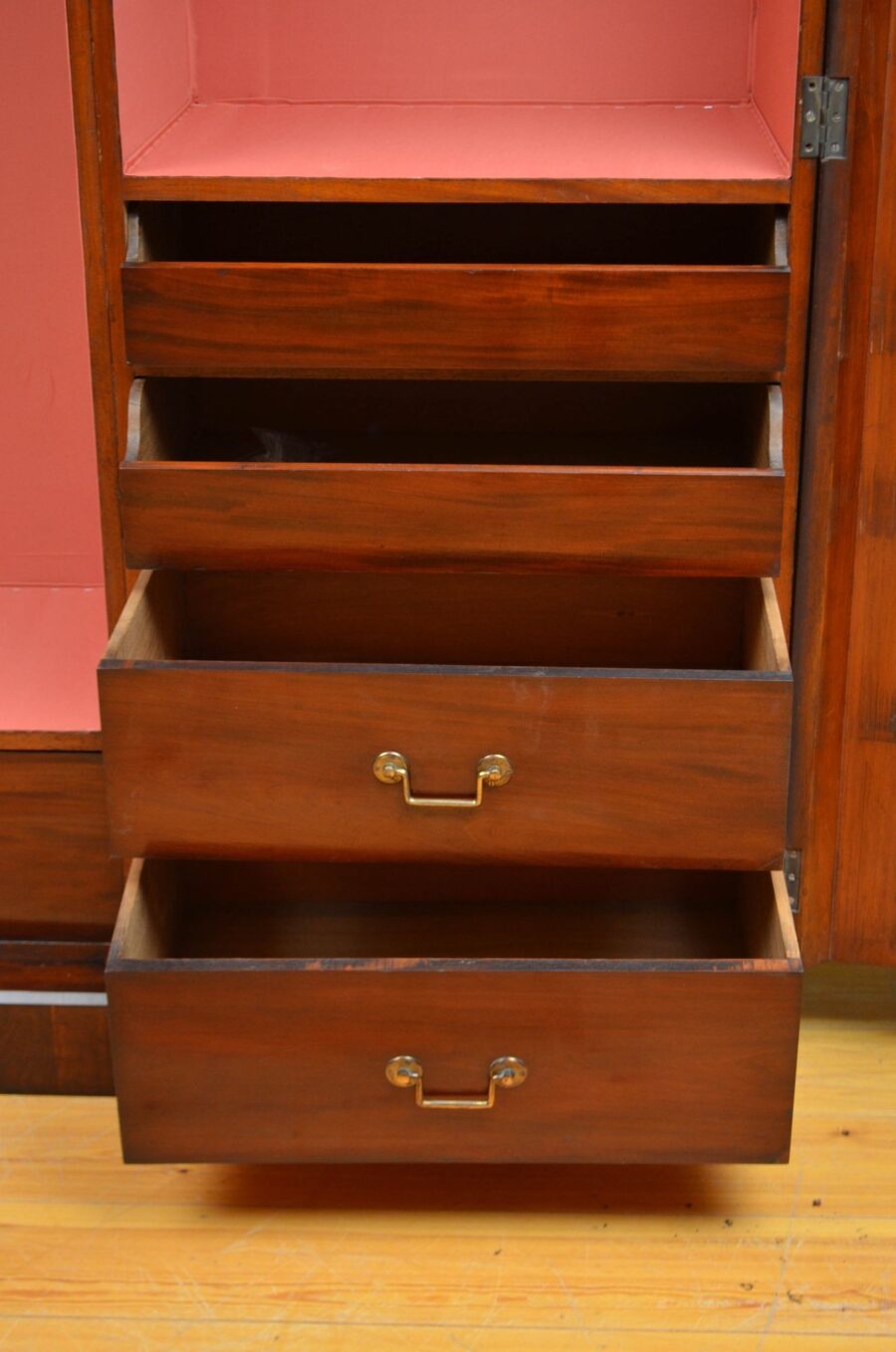 English Victorian Mahogany Two Door Wardrobe ON HOLD - Image 11
