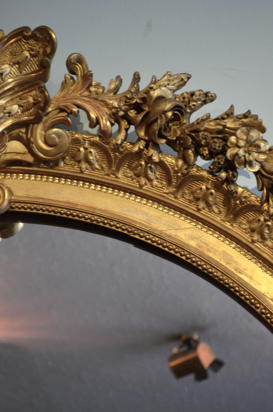 Large and Elaborate Antique French Leaner Mirror H225cm - Image 12