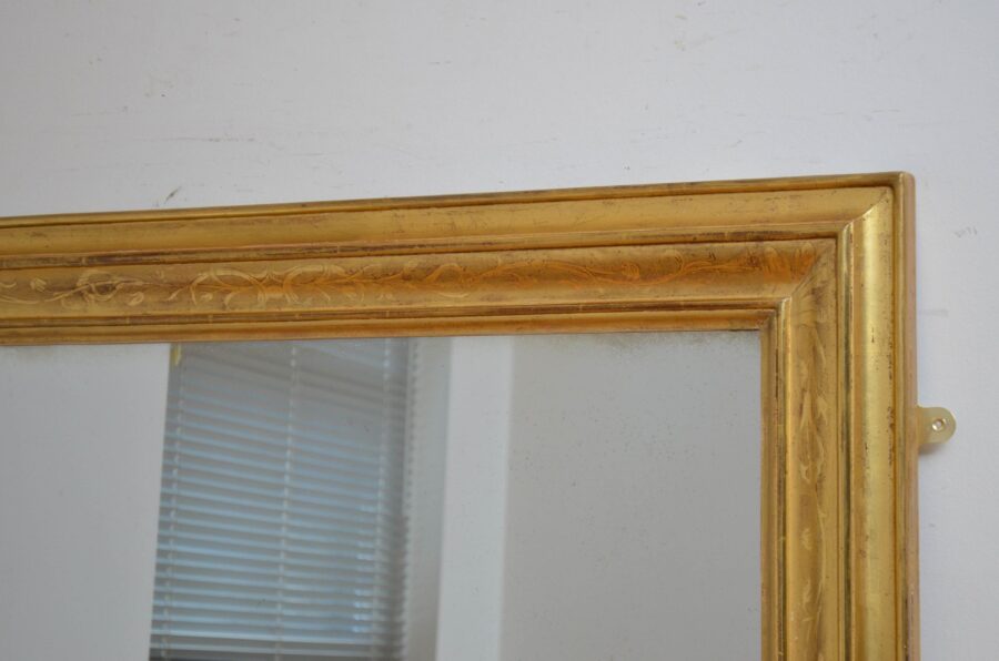 Antique Gilded Wall Mirror H103cm - Image 12
