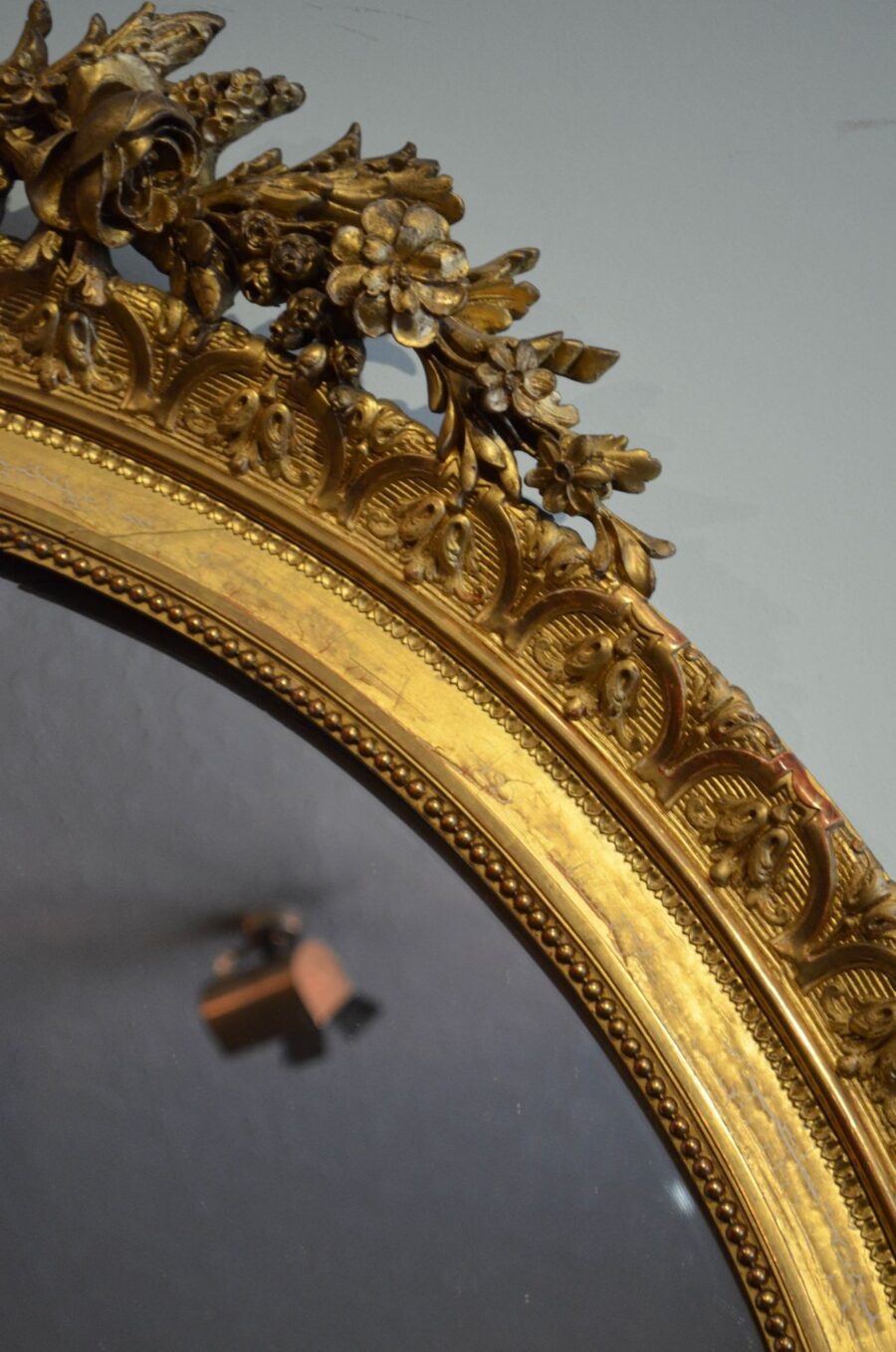 Large and Elaborate Antique French Leaner Mirror H225cm - Image 13