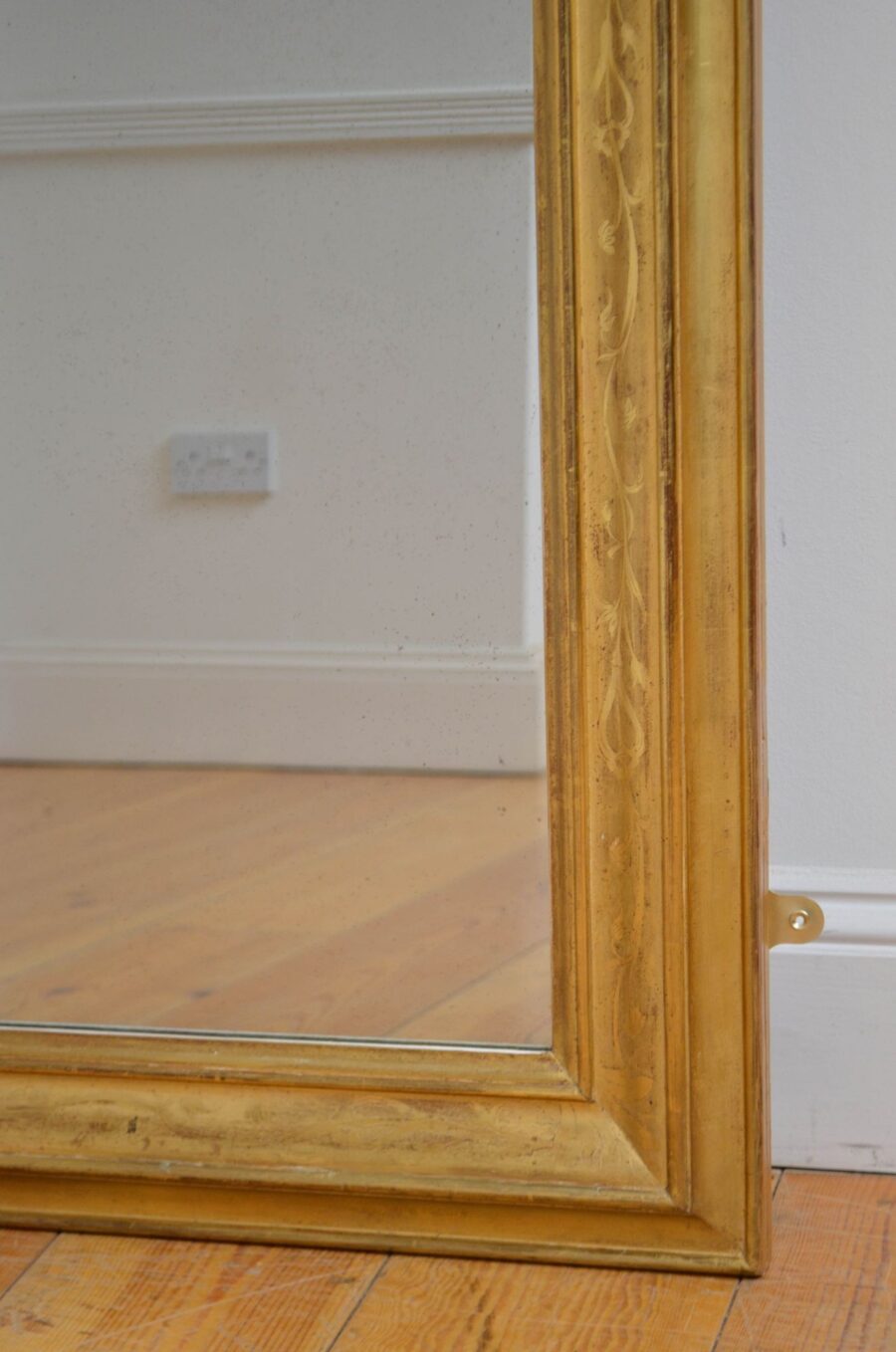 Antique Gilded Wall Mirror H140cm - Image 13