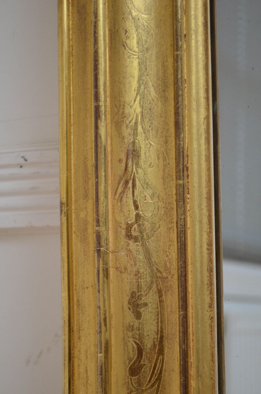 Antique Gilded Wall Mirror H140cm - Image 14