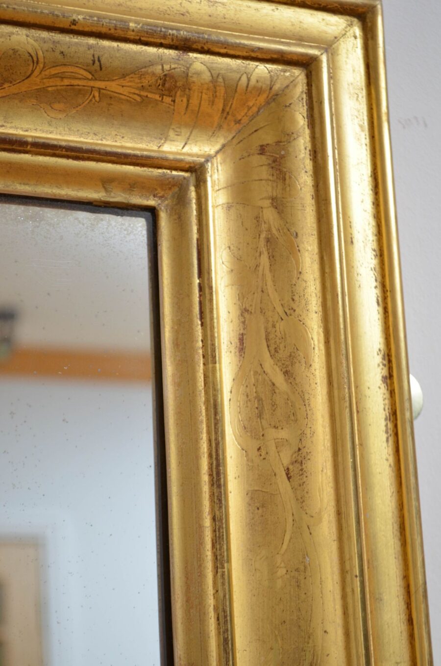 Antique Gilded Wall Mirror H140cm - Image 15