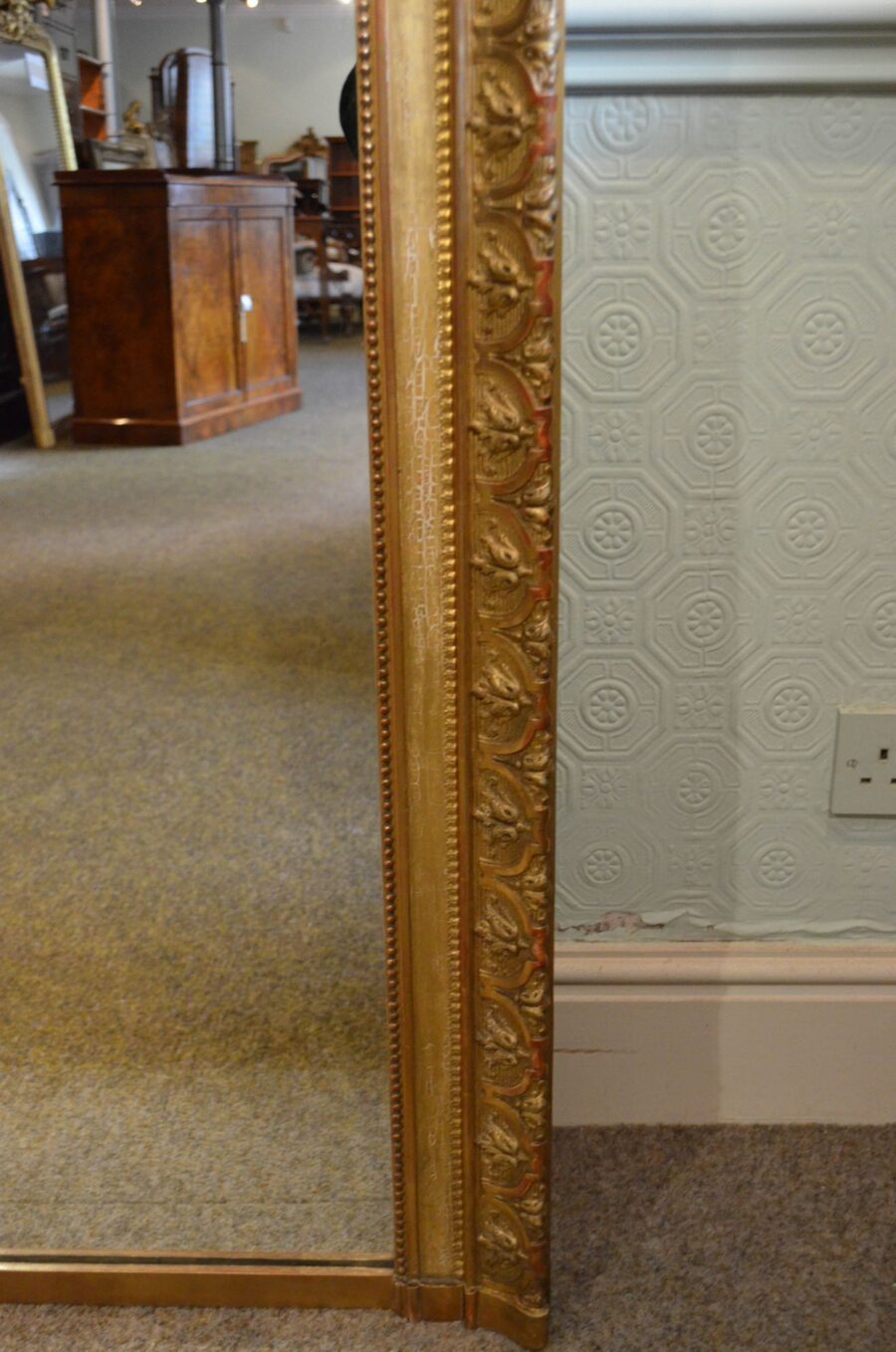 Large and Elaborate Antique French Leaner Mirror H225cm - Image 17